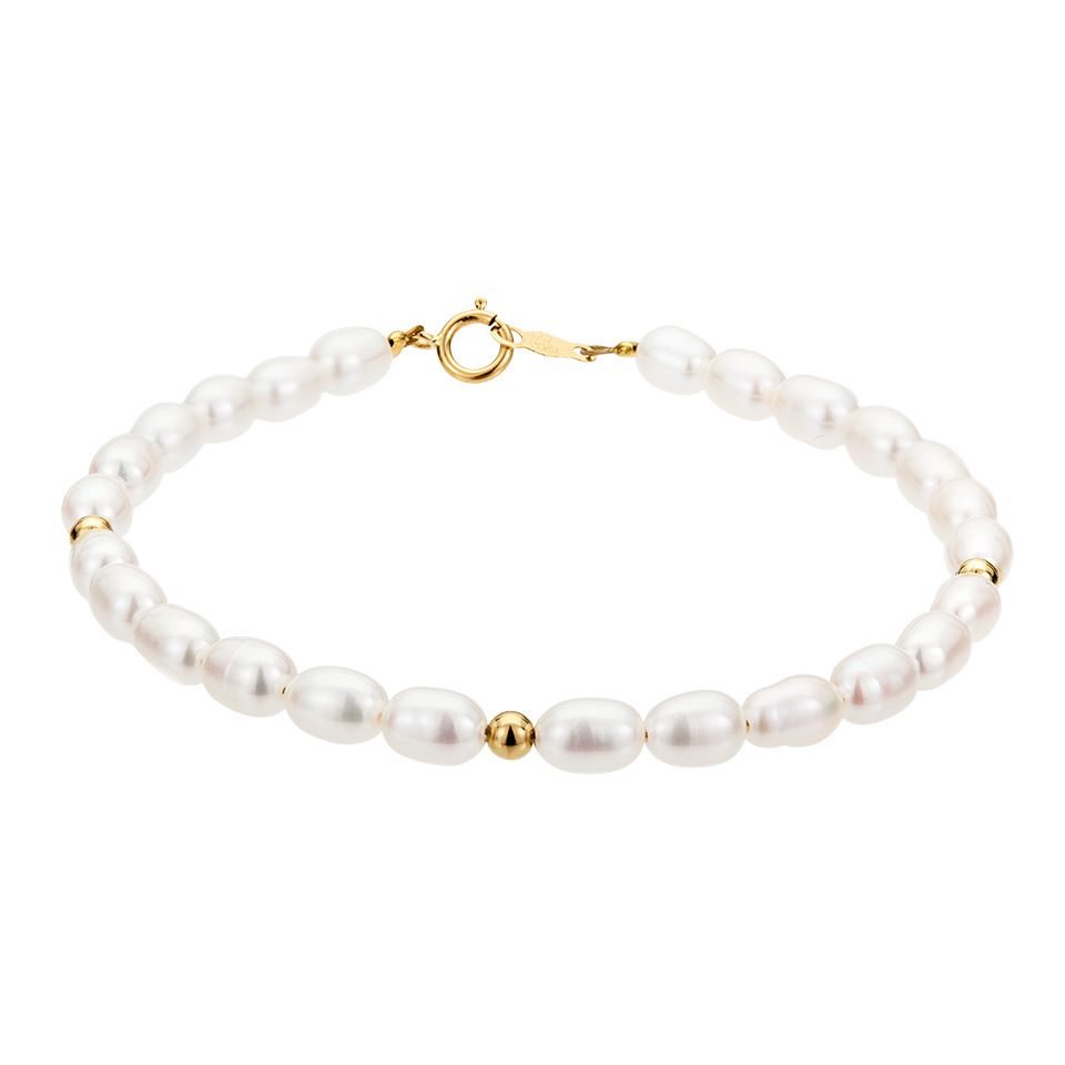 Pärlarmband i 18K guld