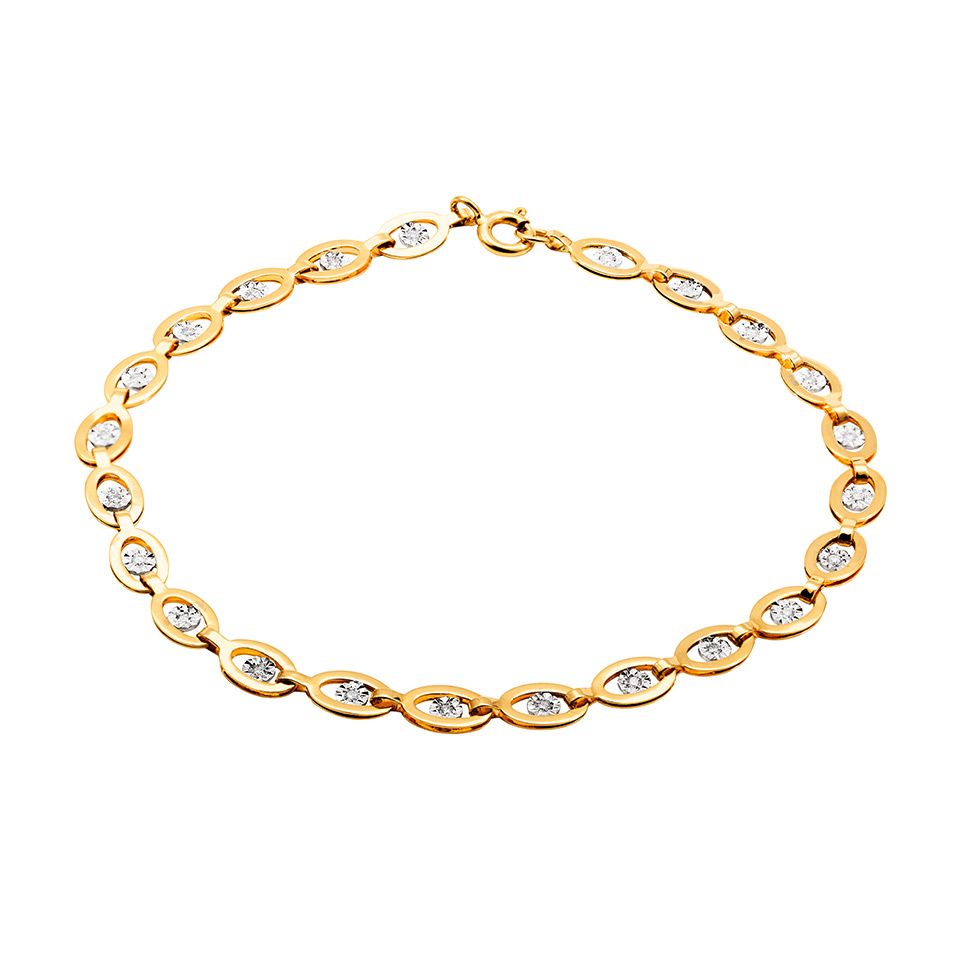 Diamantarmband i 18K guld