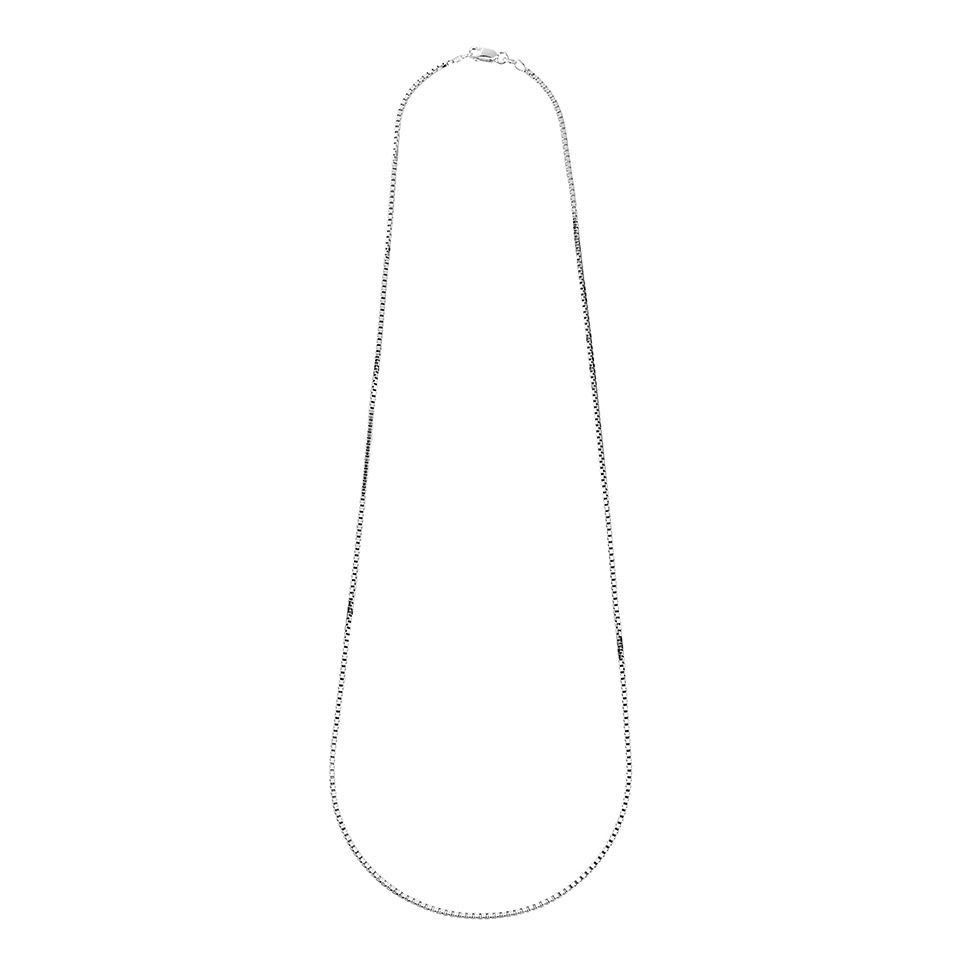 Kedja i &auml;kta silver 70 cm