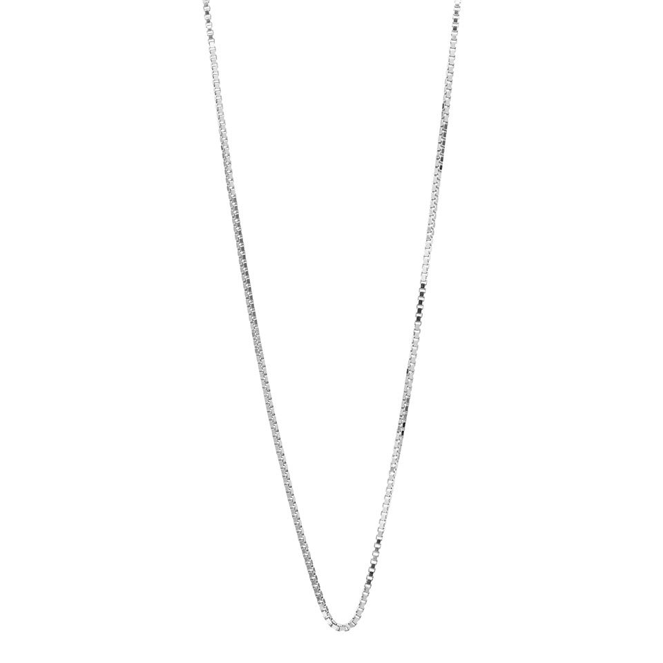 Kedja i &auml;kta silver 45+3cm