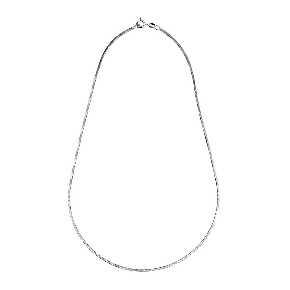 Kedja i &auml;kta silver 42 cm