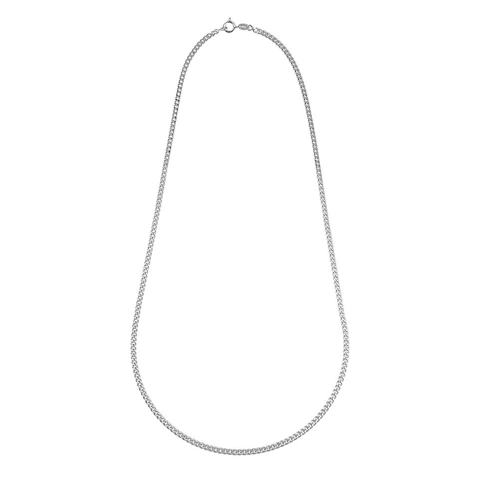 Kedja i &auml;kta silver 50 cm