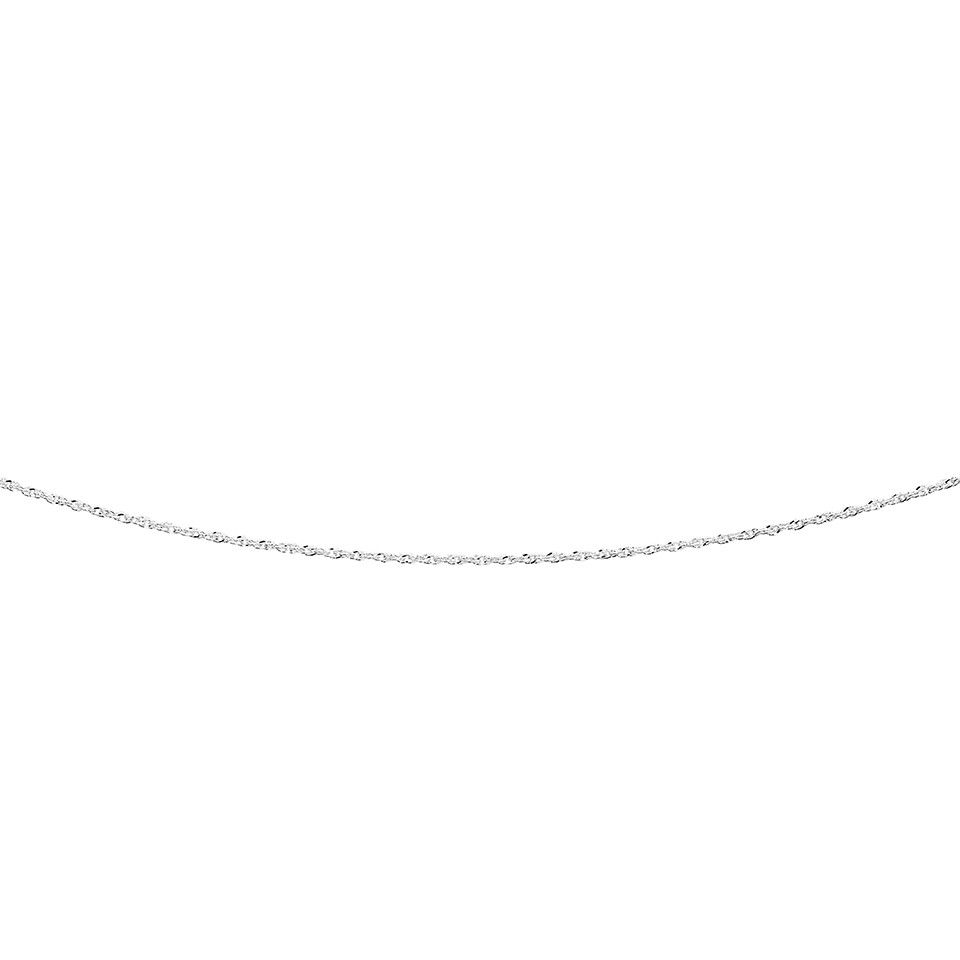 Kedja i &auml;kta silver 45-50 cm