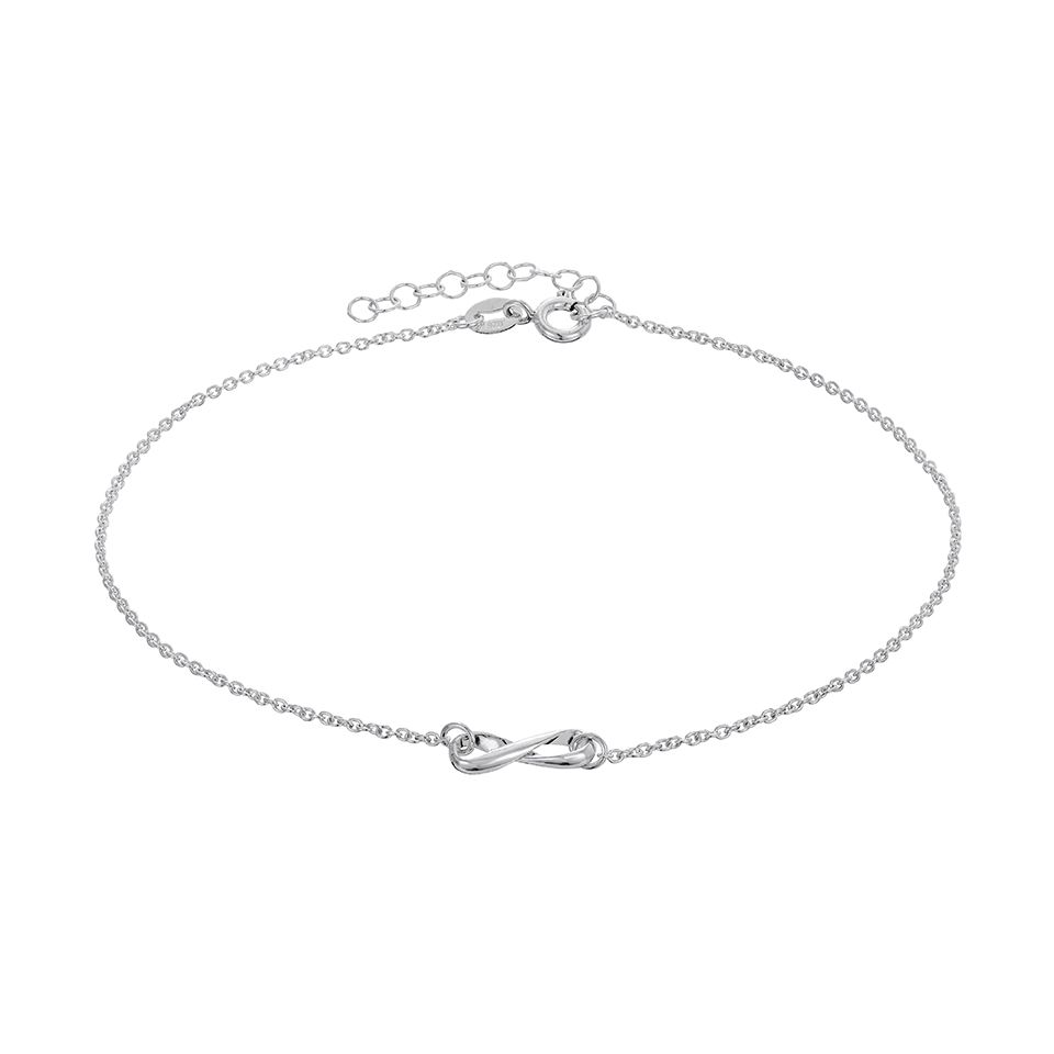 Vristl&auml;nk i &auml;kta silver