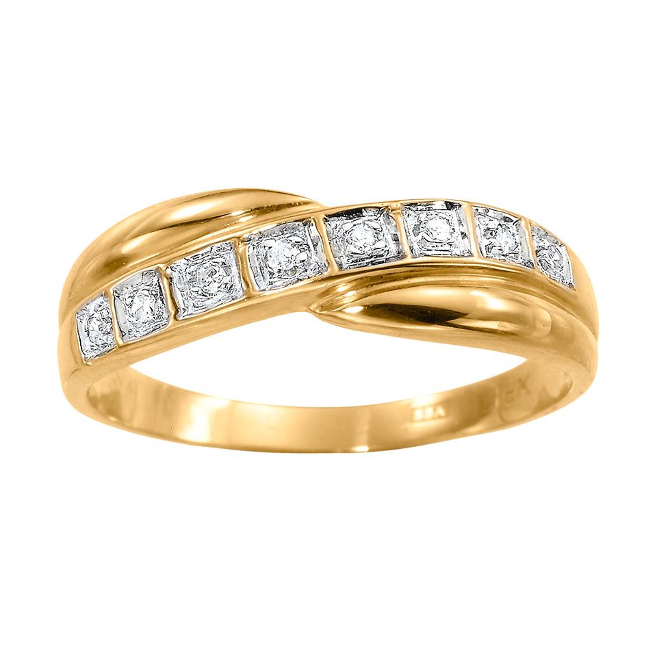 Diamantring i 18K guld, 18.5