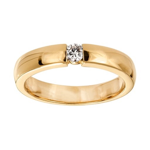 Diamantring i 18K guld, 19.0