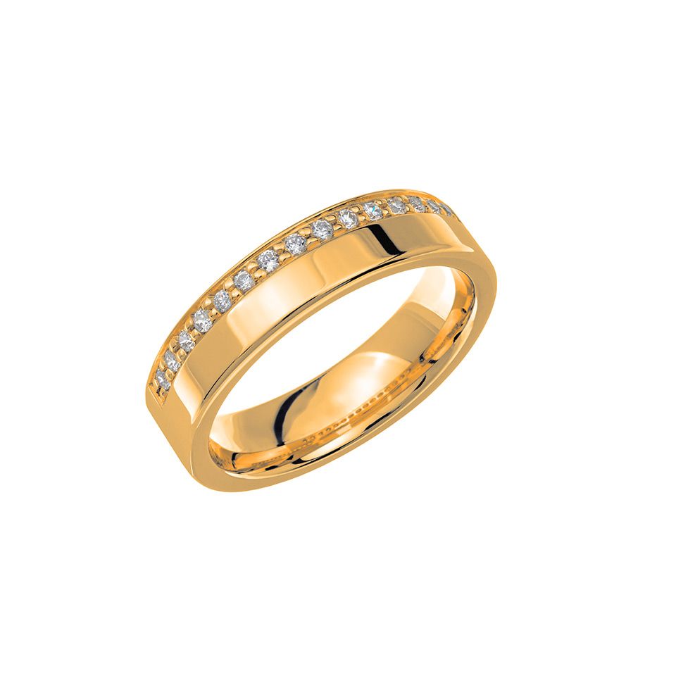 Diamantring i 18K guld, 73