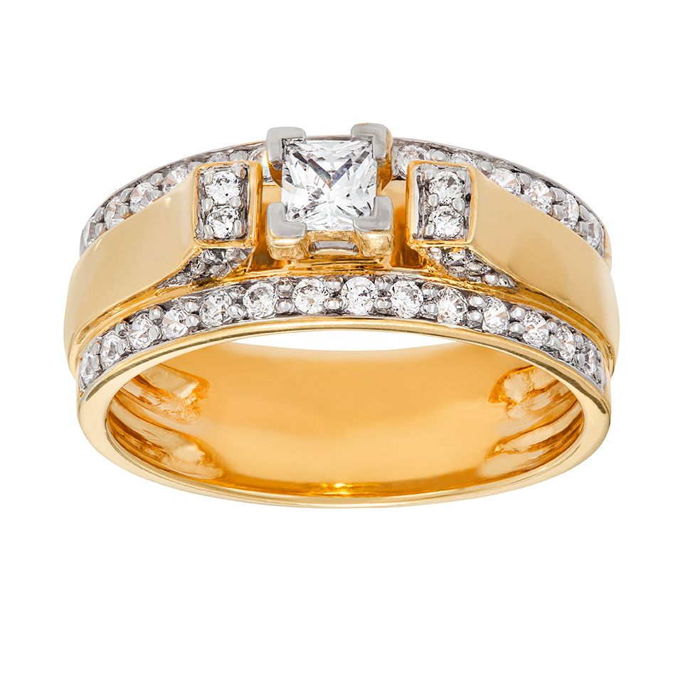 Diamantring i 18K guld, 19.0