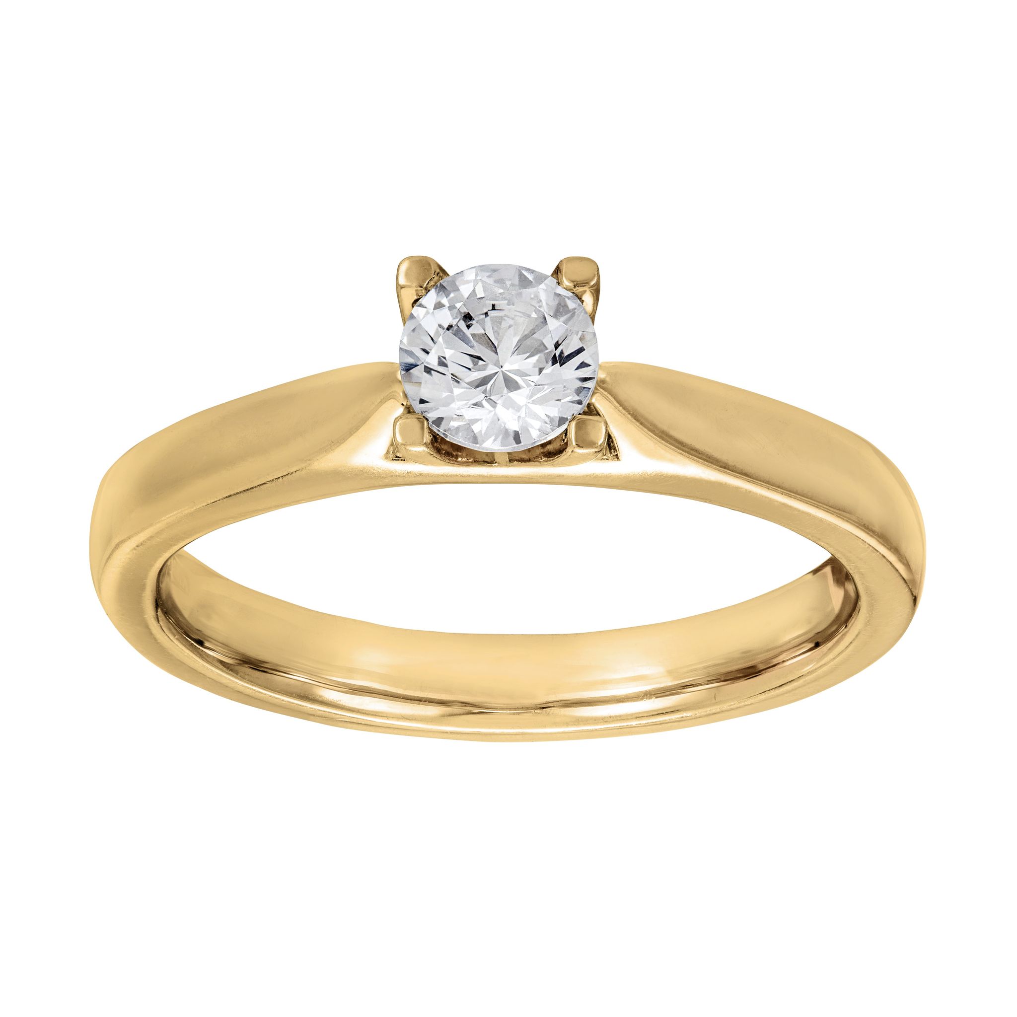 Diamantring i 18K guld, 18.5