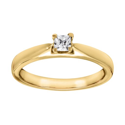 Diamantring i 18K guld, 20.0