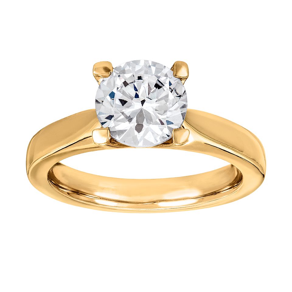 Diamantring i 18K guld, 15.0