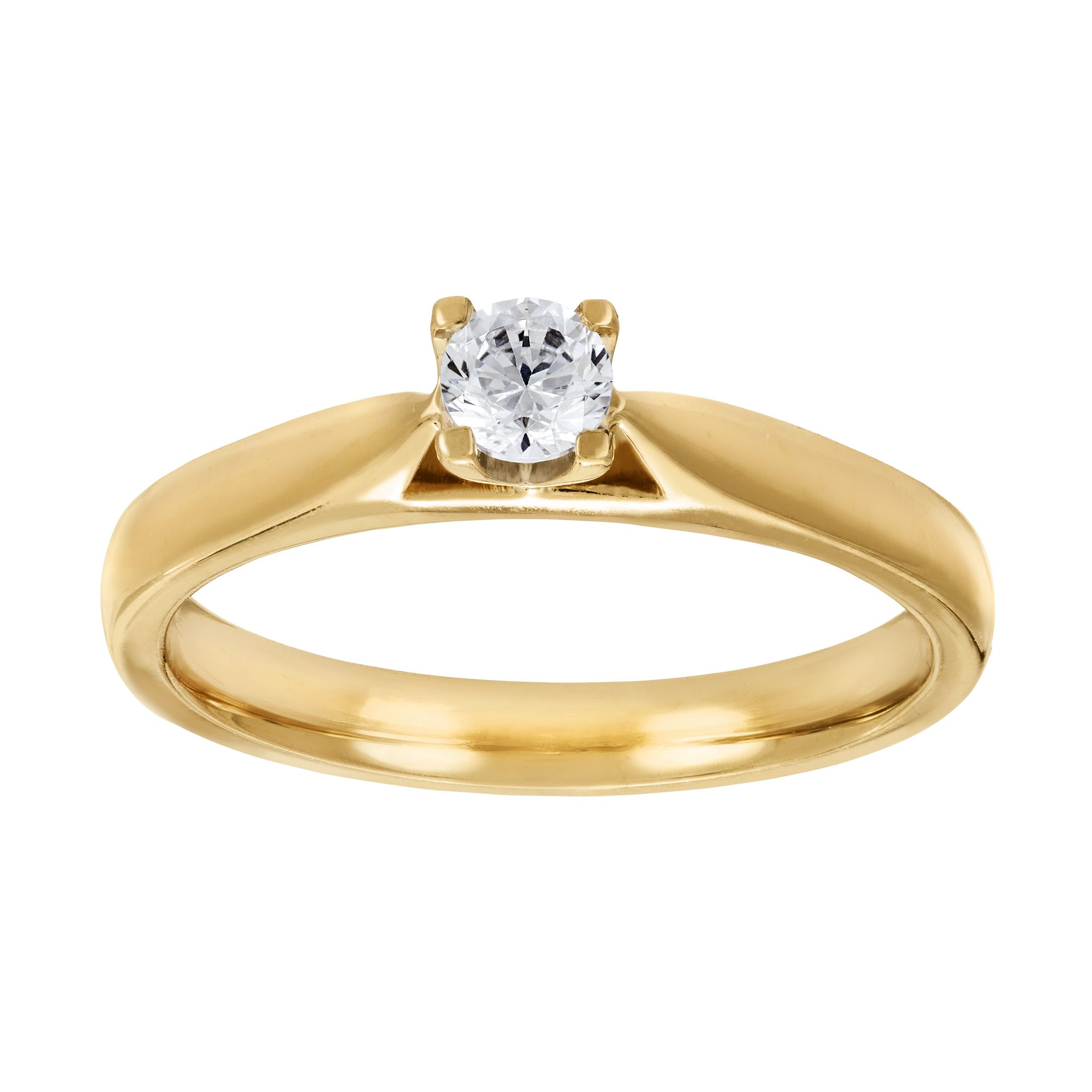 Diamantring i 18K guld, 18.0