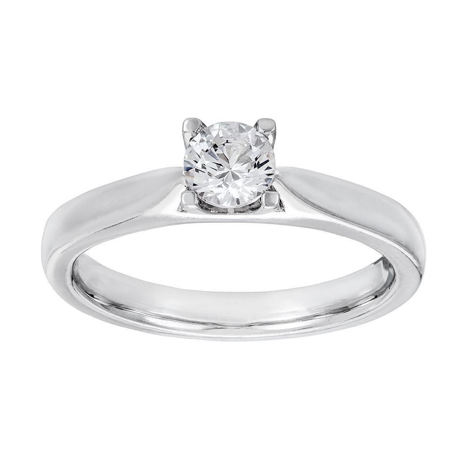 Diamantring i 18K guld, 15.5