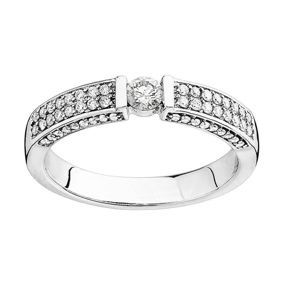 Diamantring i 18K guld, 16.0