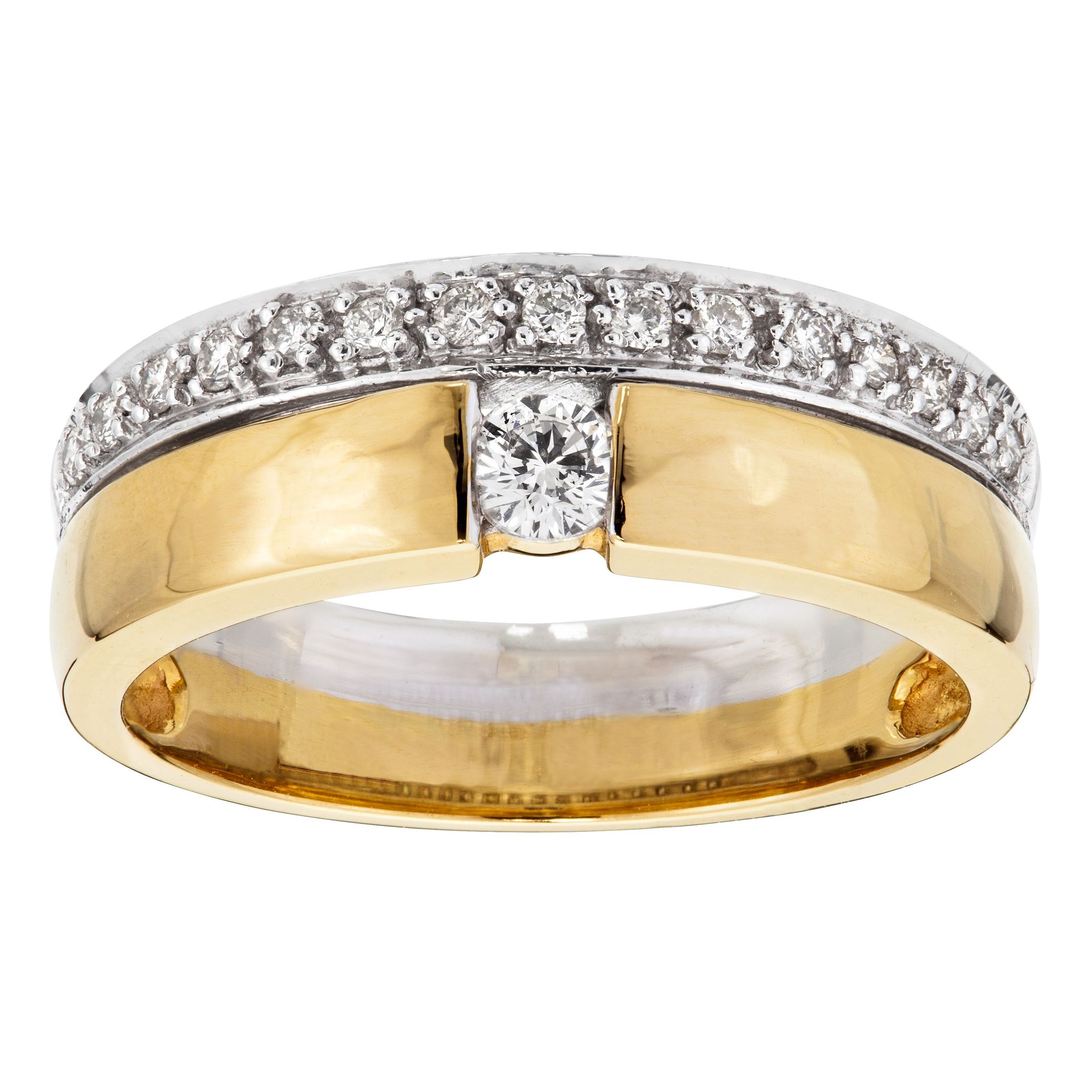 Diamantring i 18K guld, 15.5