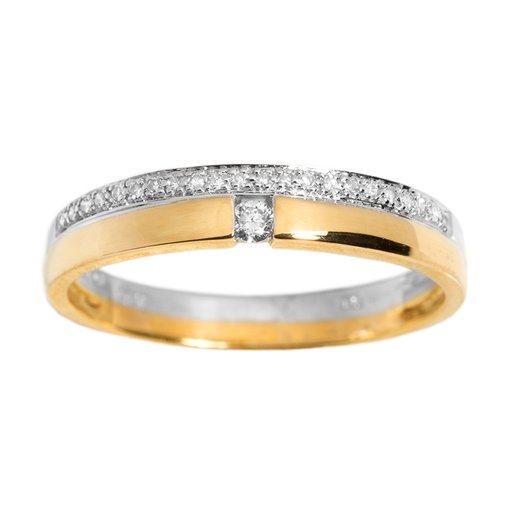 Diamantring i 18K guld, 20.0