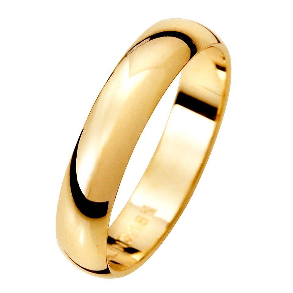F&ouml;rlovningsring i 9K guld 4mm, 56