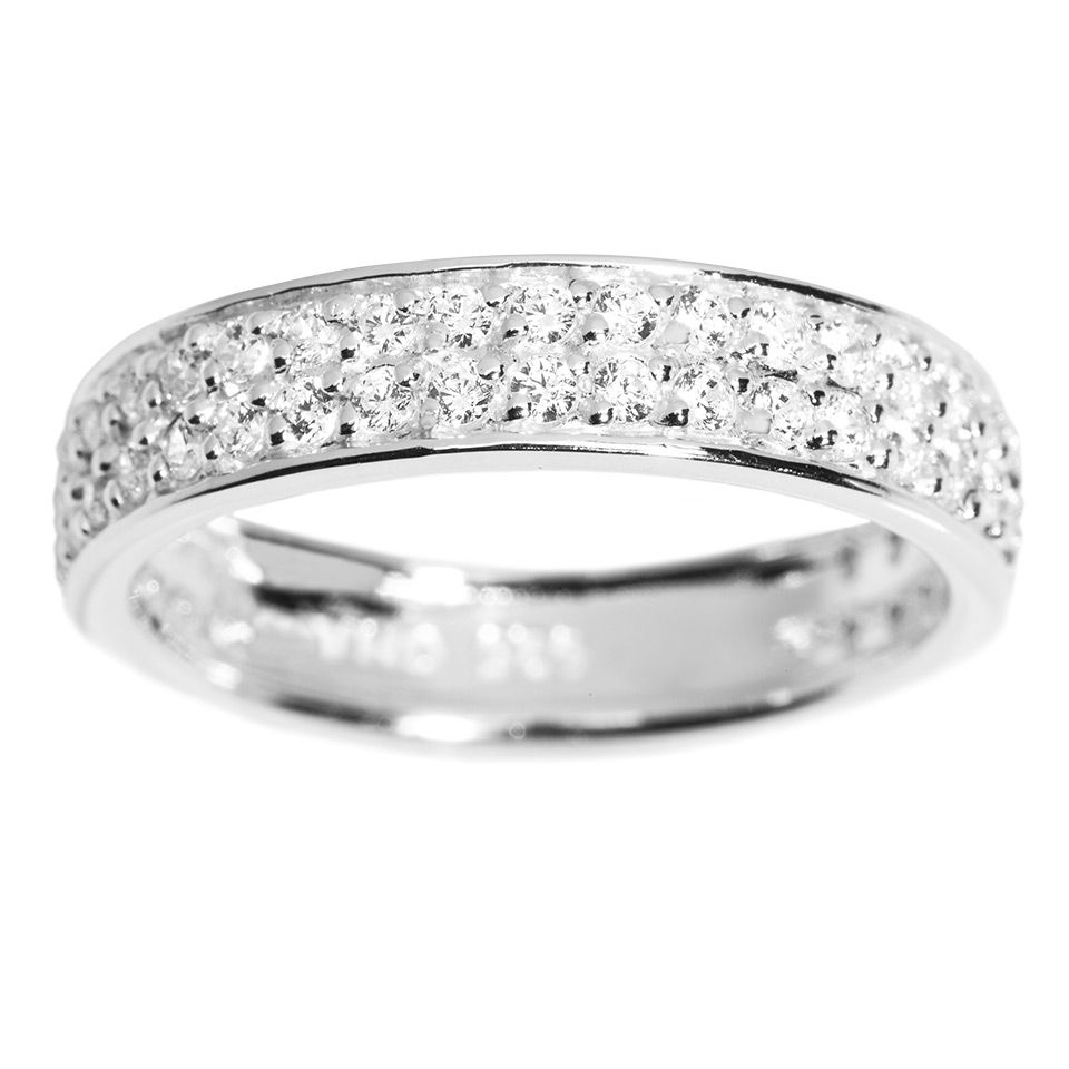 Ring i &auml;kta silver, 19.0