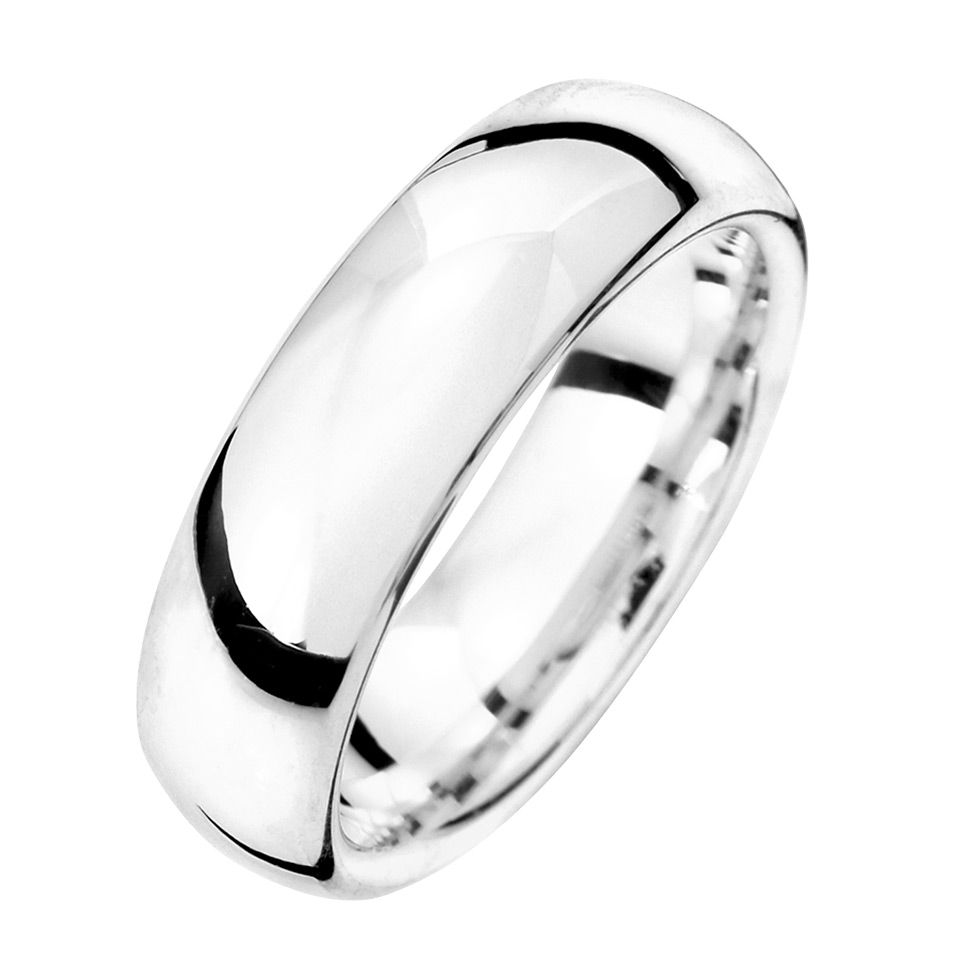 F&ouml;rlovningsring i &auml;kta silver 6mm, 61