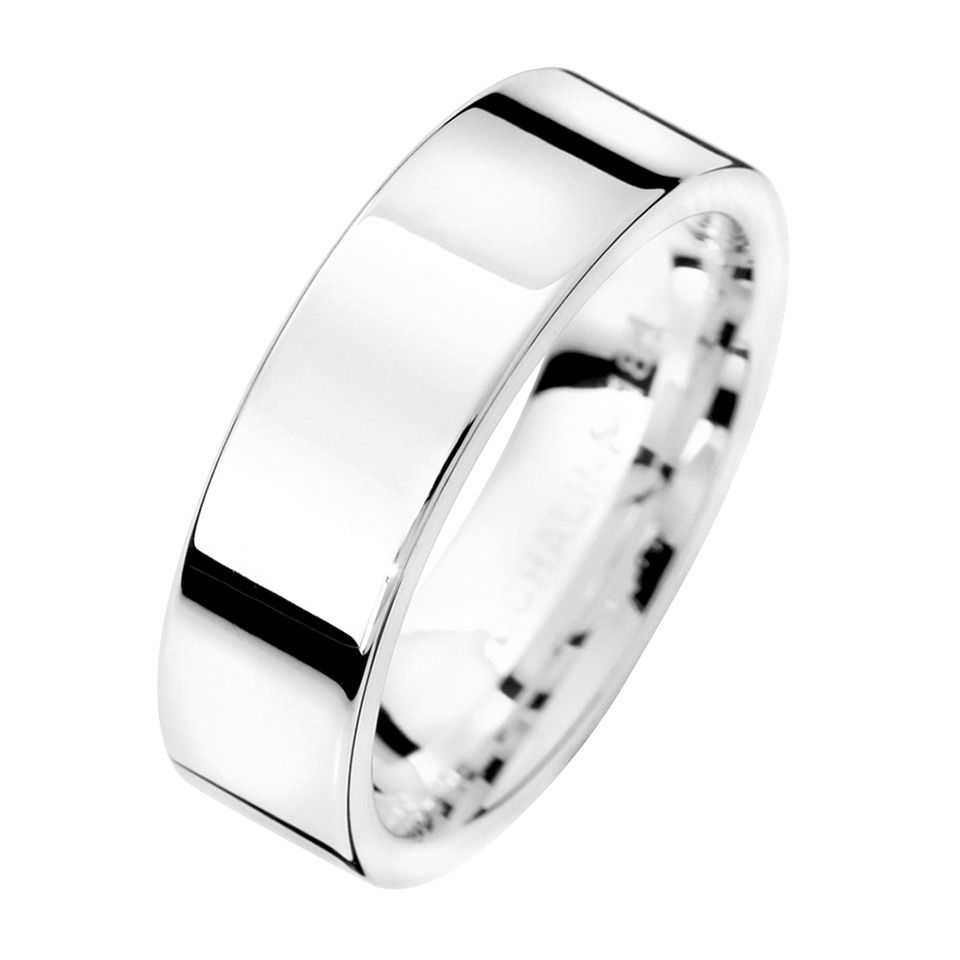 F&ouml;rlovningsring i &auml;kta silver 6mm, 76