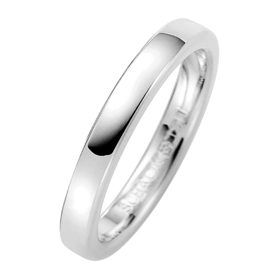 F&ouml;rlovningsring i &auml;kta silver 3mm, 76