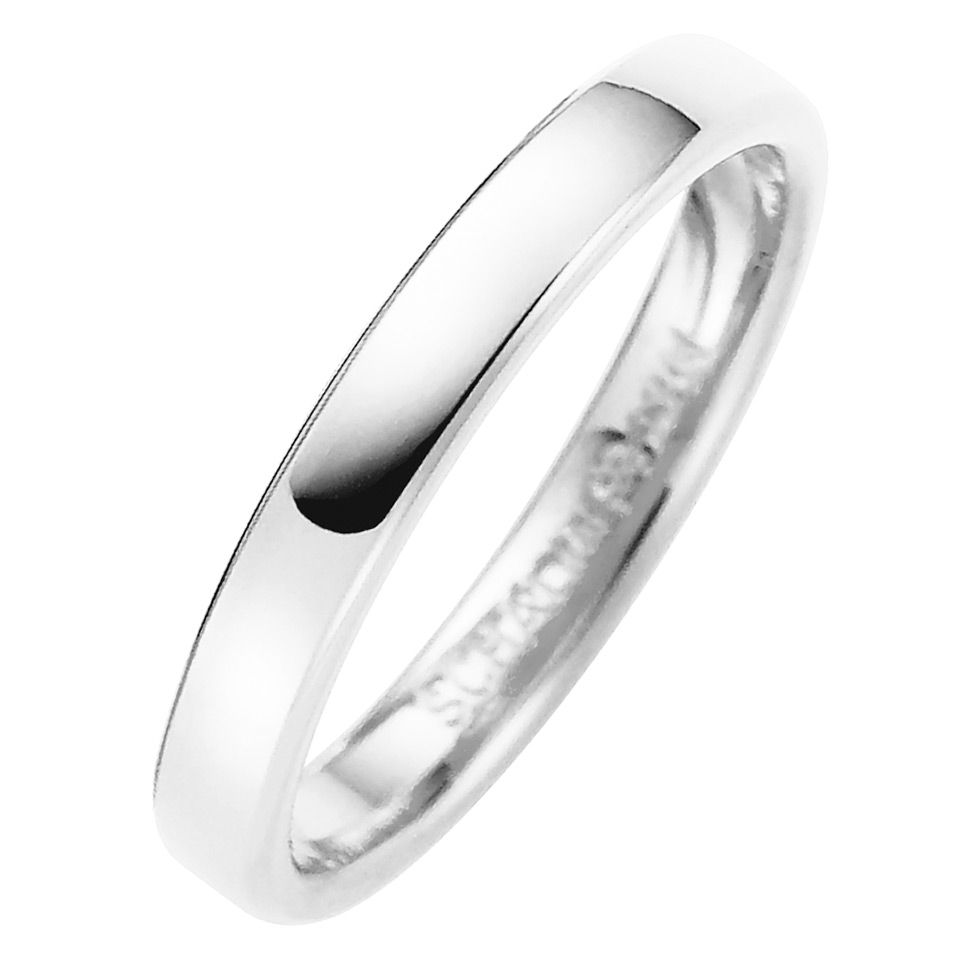 F&ouml;rlovningsring i &auml;kta silver 3mm, 46