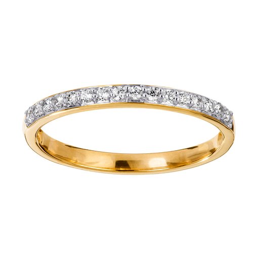 Diamantring i 18K guld, 15.5