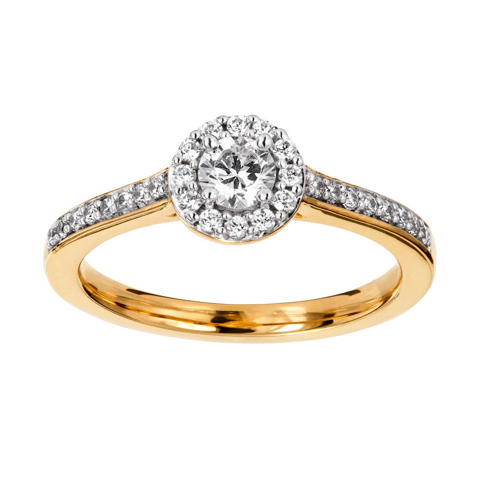 Diamantring i 18K guld, 17.5 195688