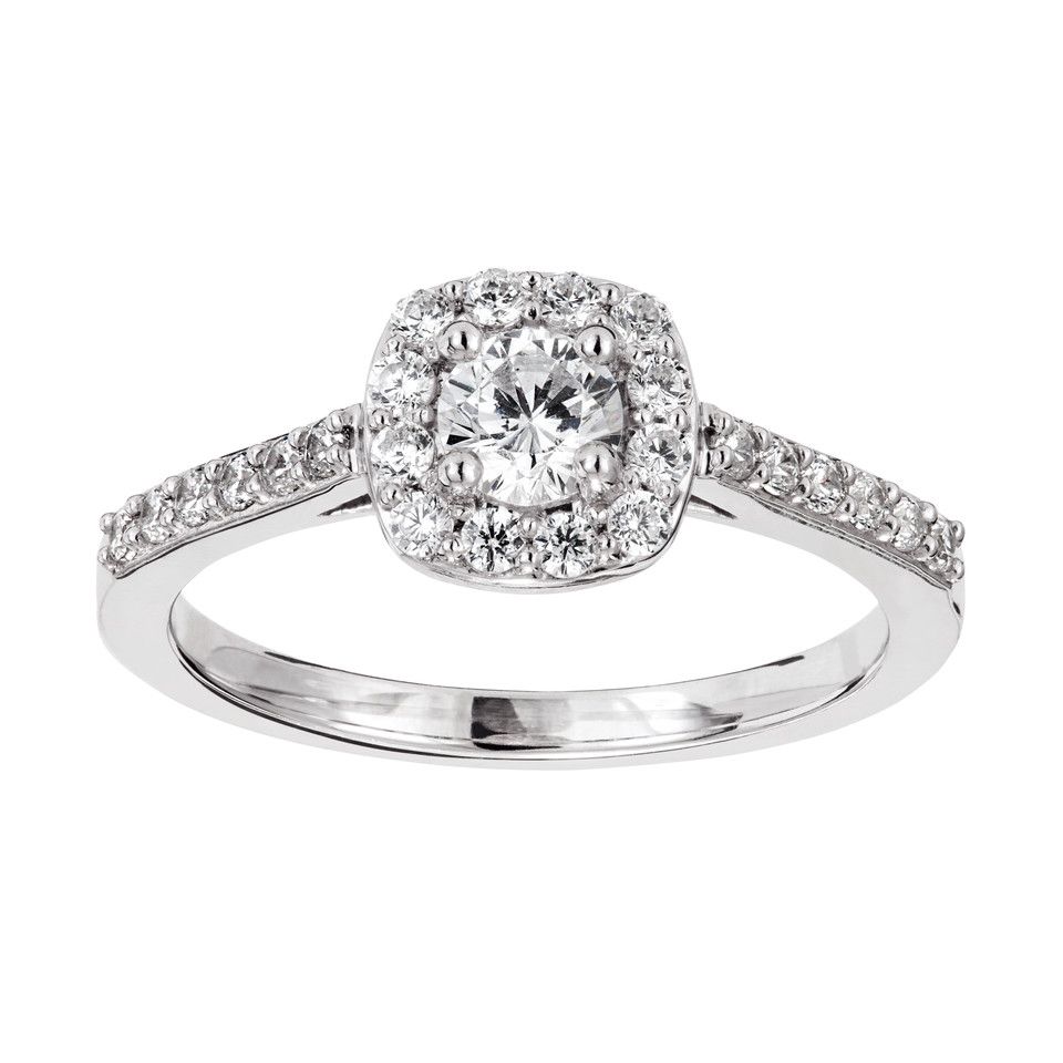 Diamantring i 18K guld, 18.5