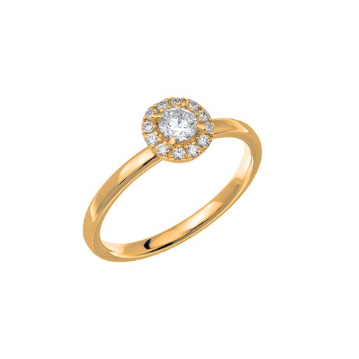 Diamantring i 18K guld, 76