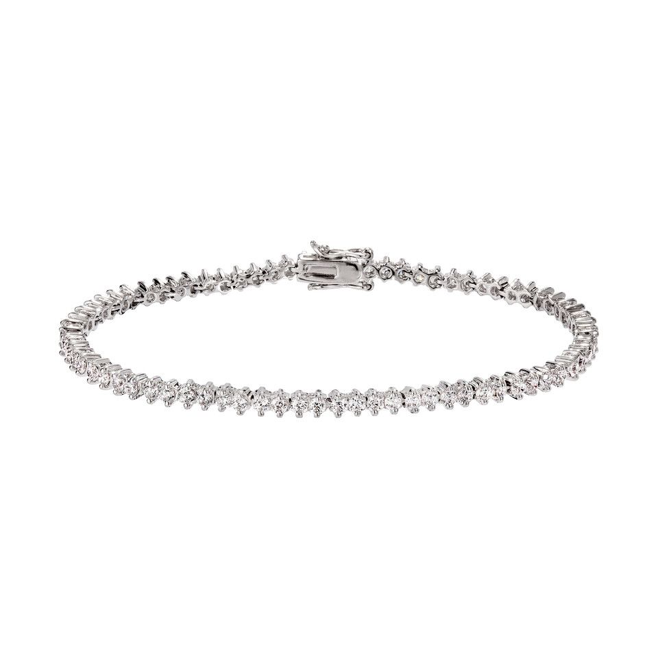 Armband i &auml;kta silver