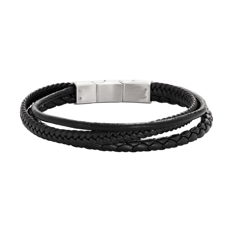 Stål/Läder armband