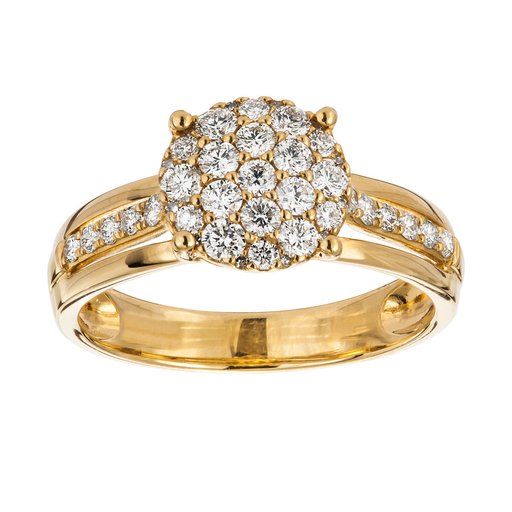 Diamant ring 18K guld, 16.5