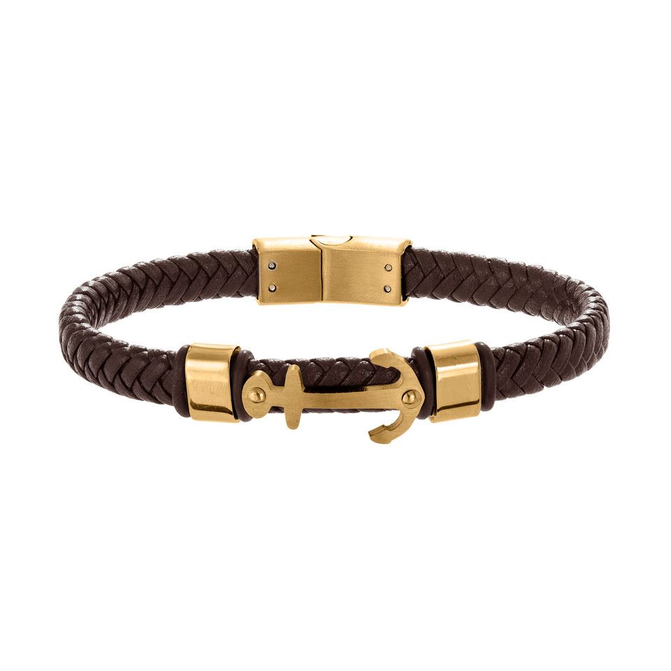 Armband l&auml;der st&aring;l