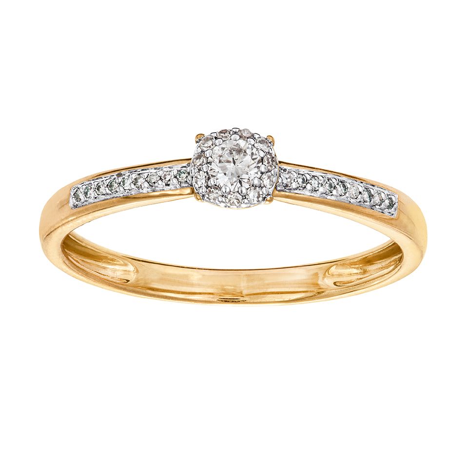 Diamantring i 18K guld, 16.0