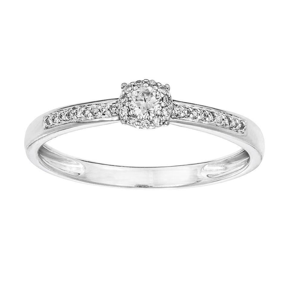 Diamantring i 18K guld, 16.5