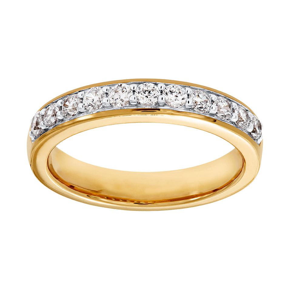 Diamantring i 18K guld, 15.0