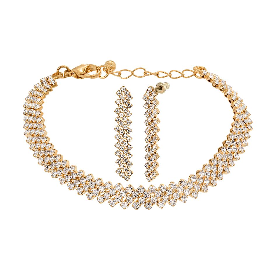 Set halsband,armband och &ouml;rh&auml;ngen