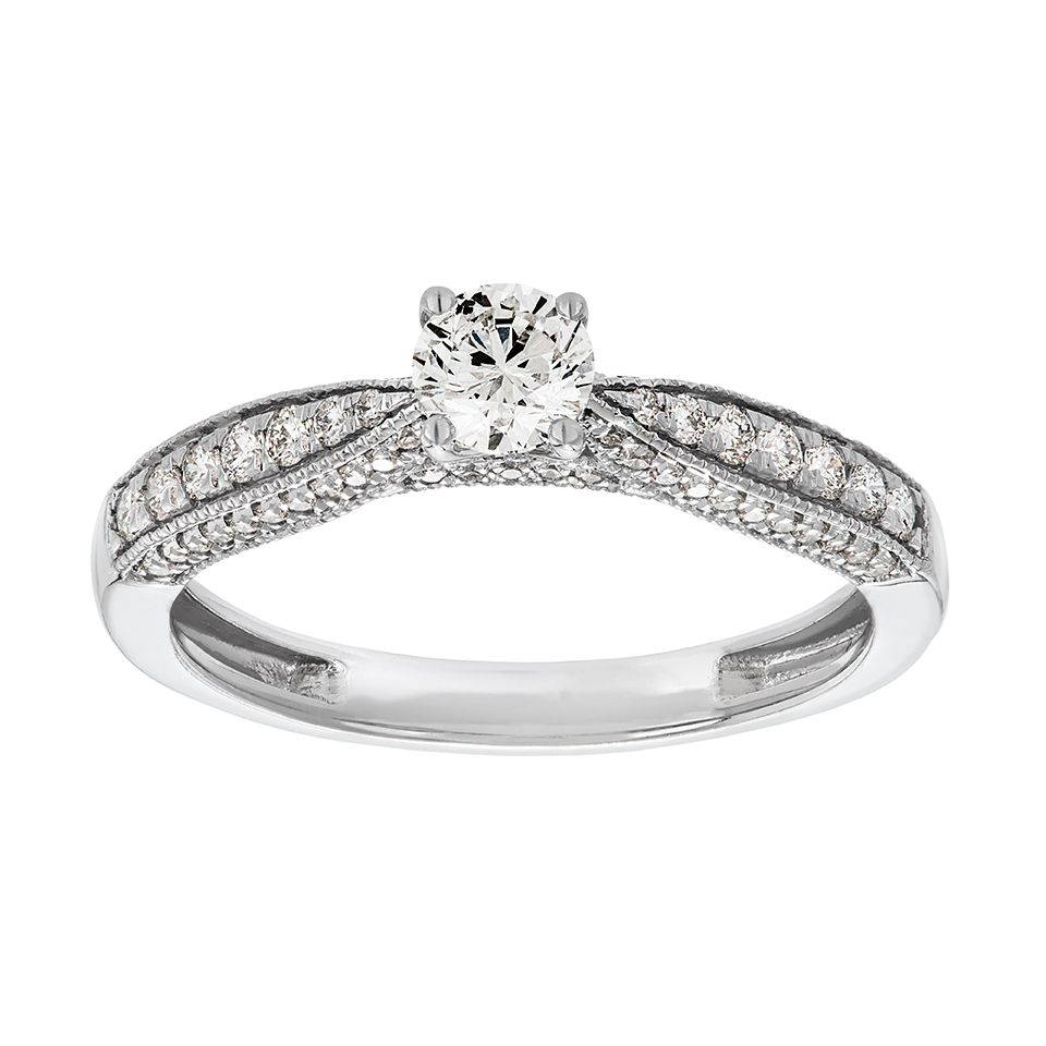 Diamantring i 18K guld, 15.0