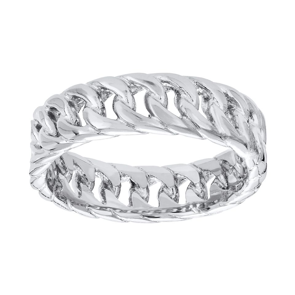 Ring i &auml;kta silver, 19.0