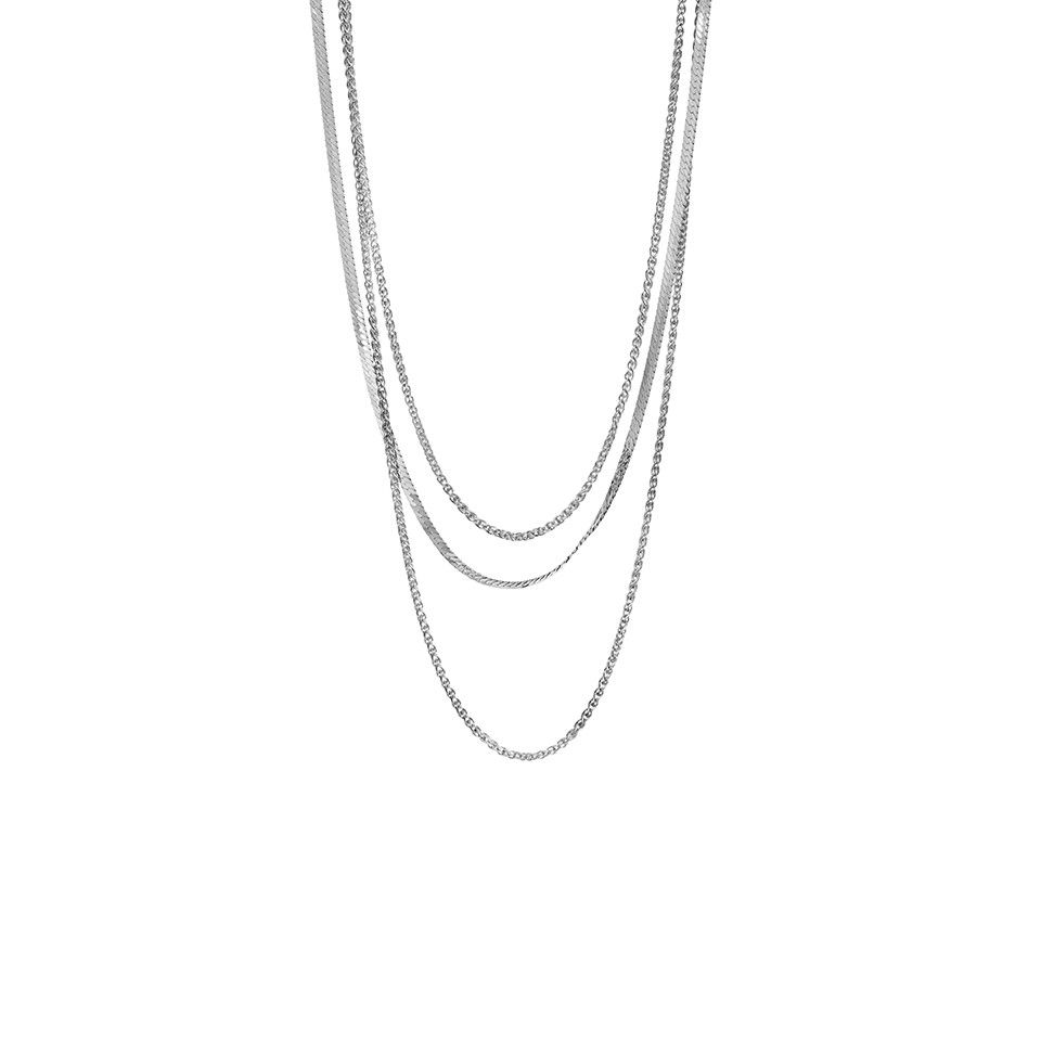 Collier i &auml;kta silver