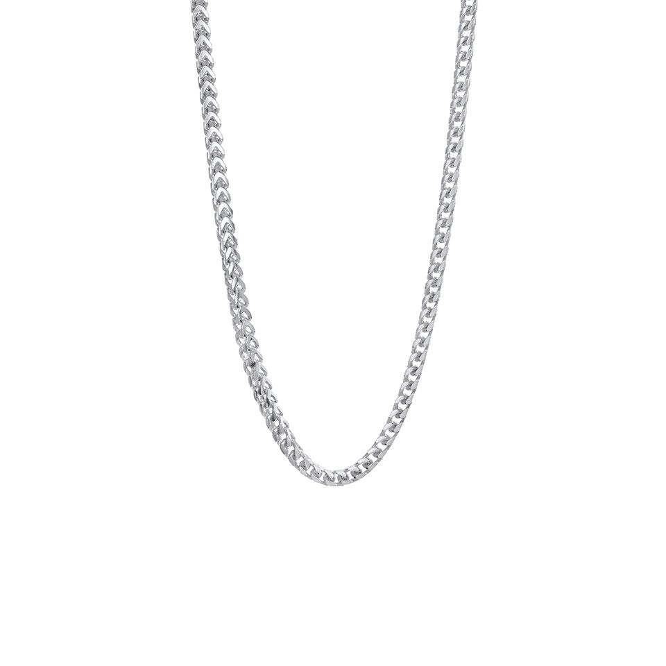 Collier i &auml;kta silver