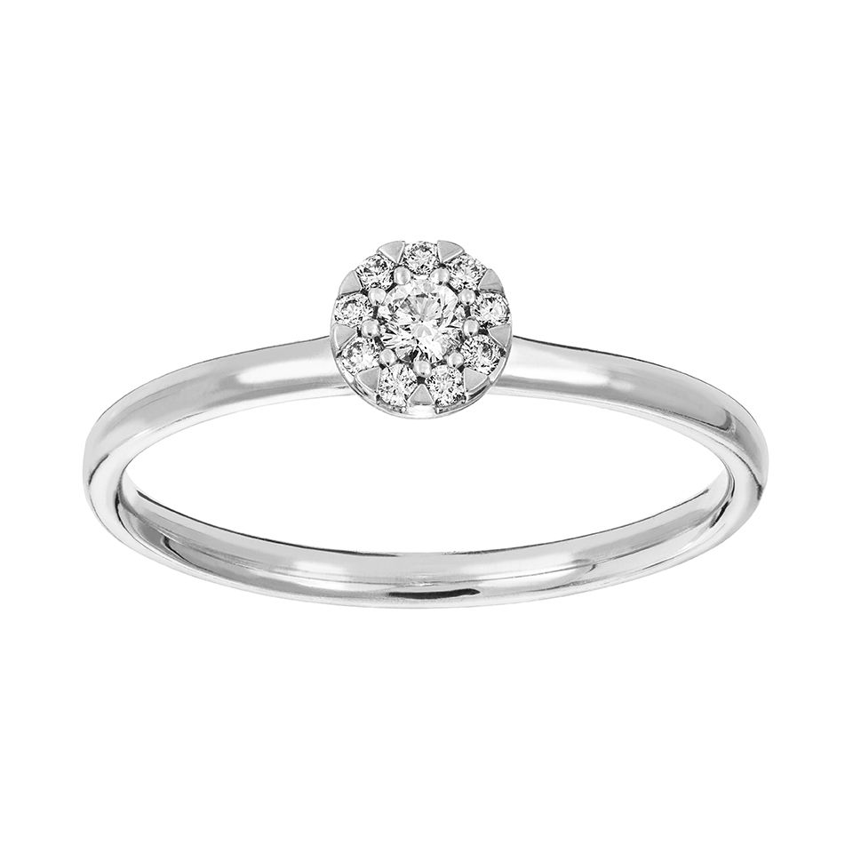 Diamantring i 18K guld, 18.0