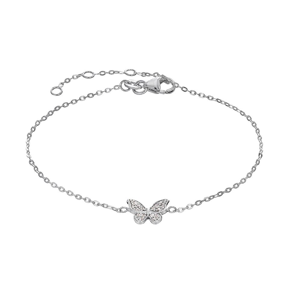 Armband i &auml;kta silver