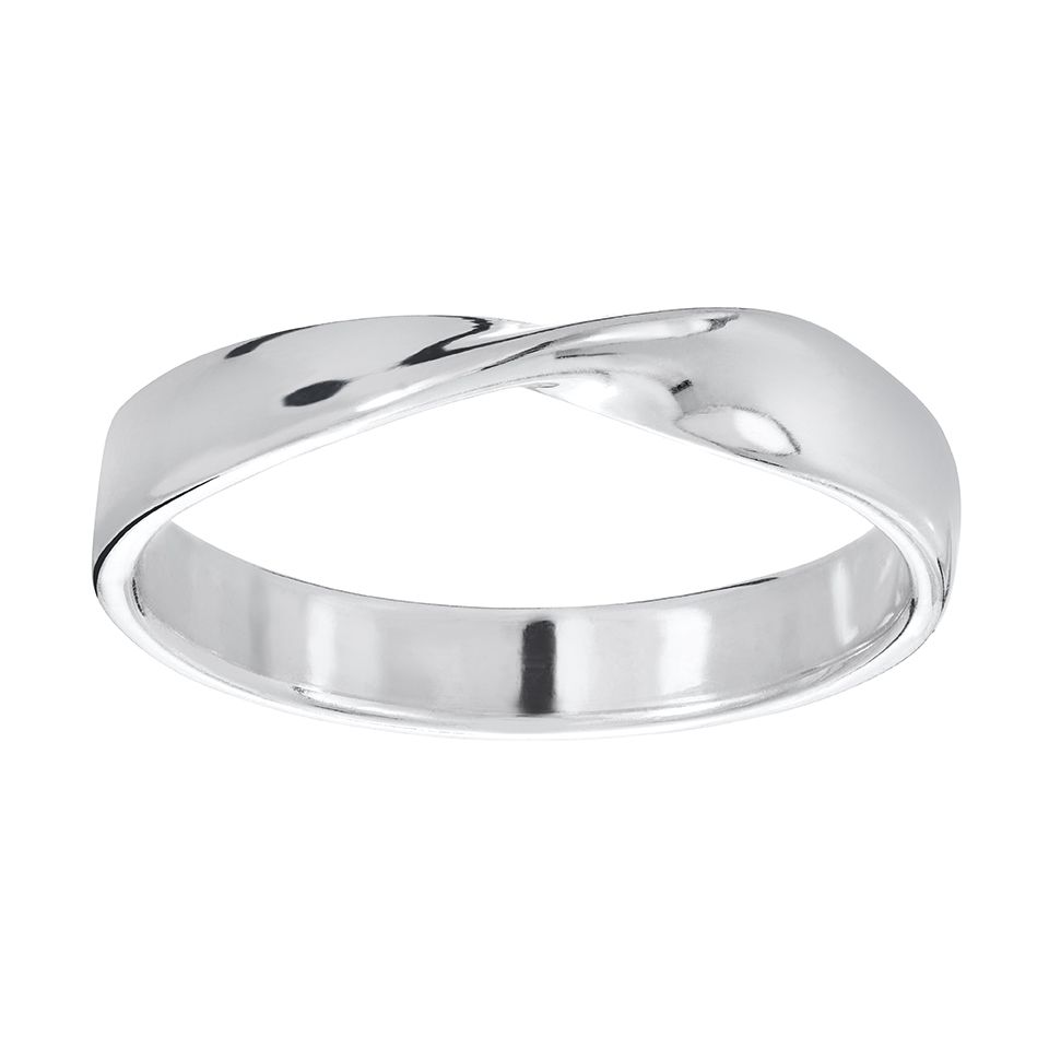 Ring i &auml;kta silver, 19.0