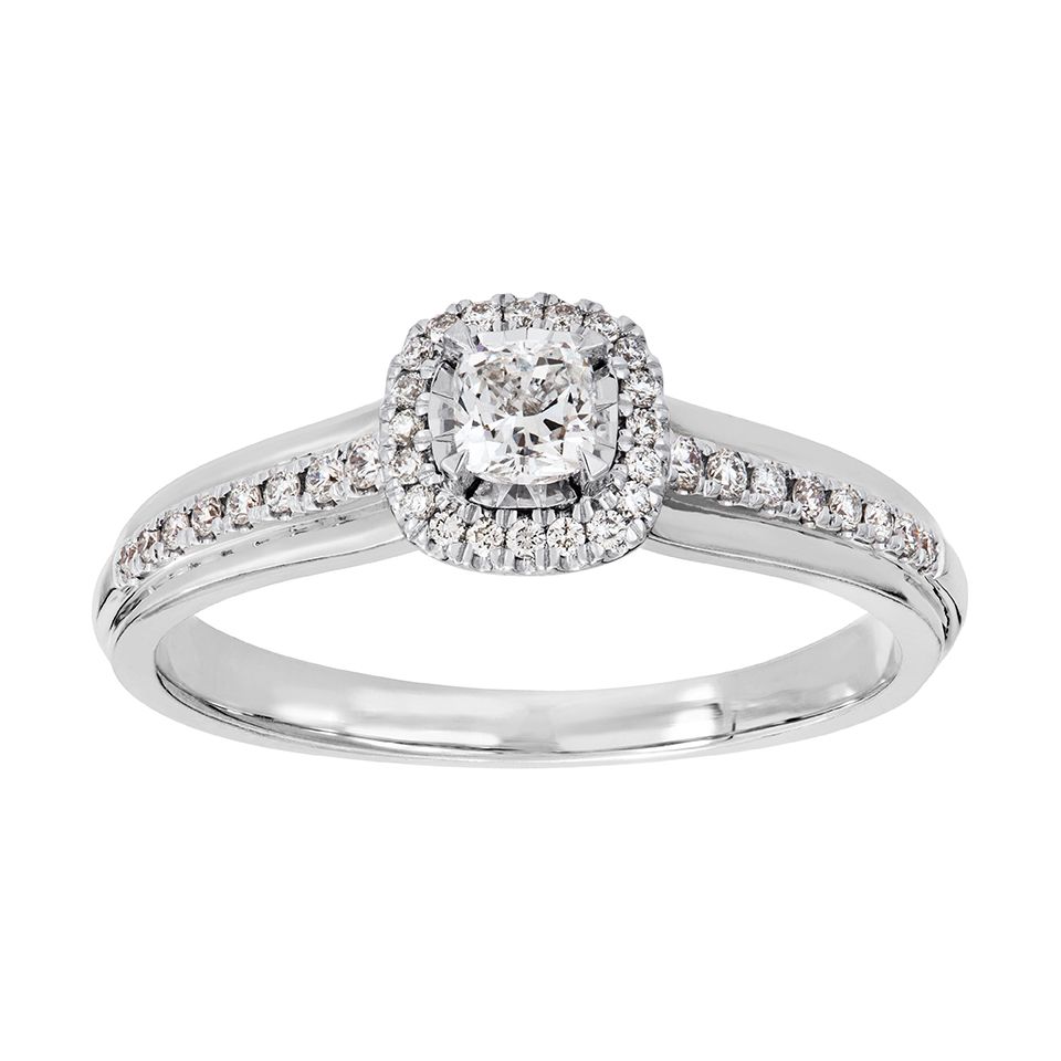 Diamantring i 18K guld, 16.0