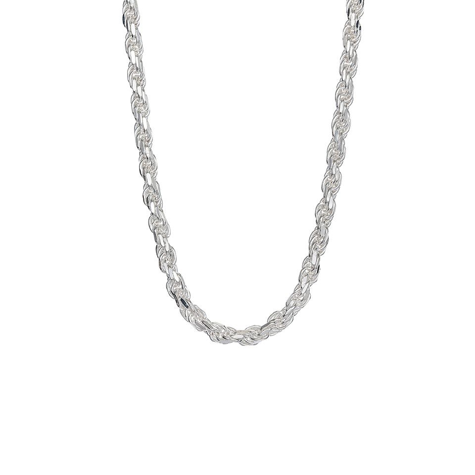 Halsband i &auml;kta silver