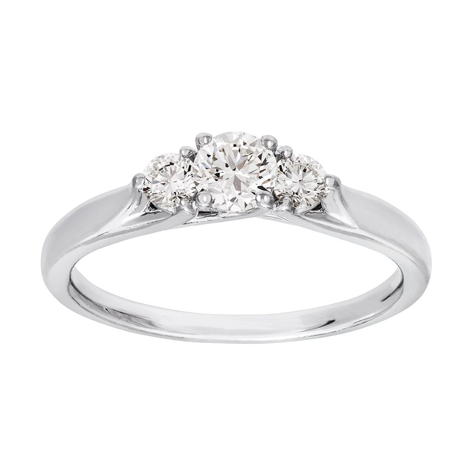 Diamantring i 18K guld, 17.0