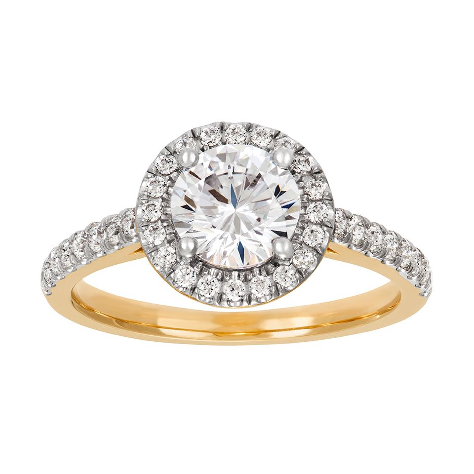 Diamantring i 18K guld, 15.0