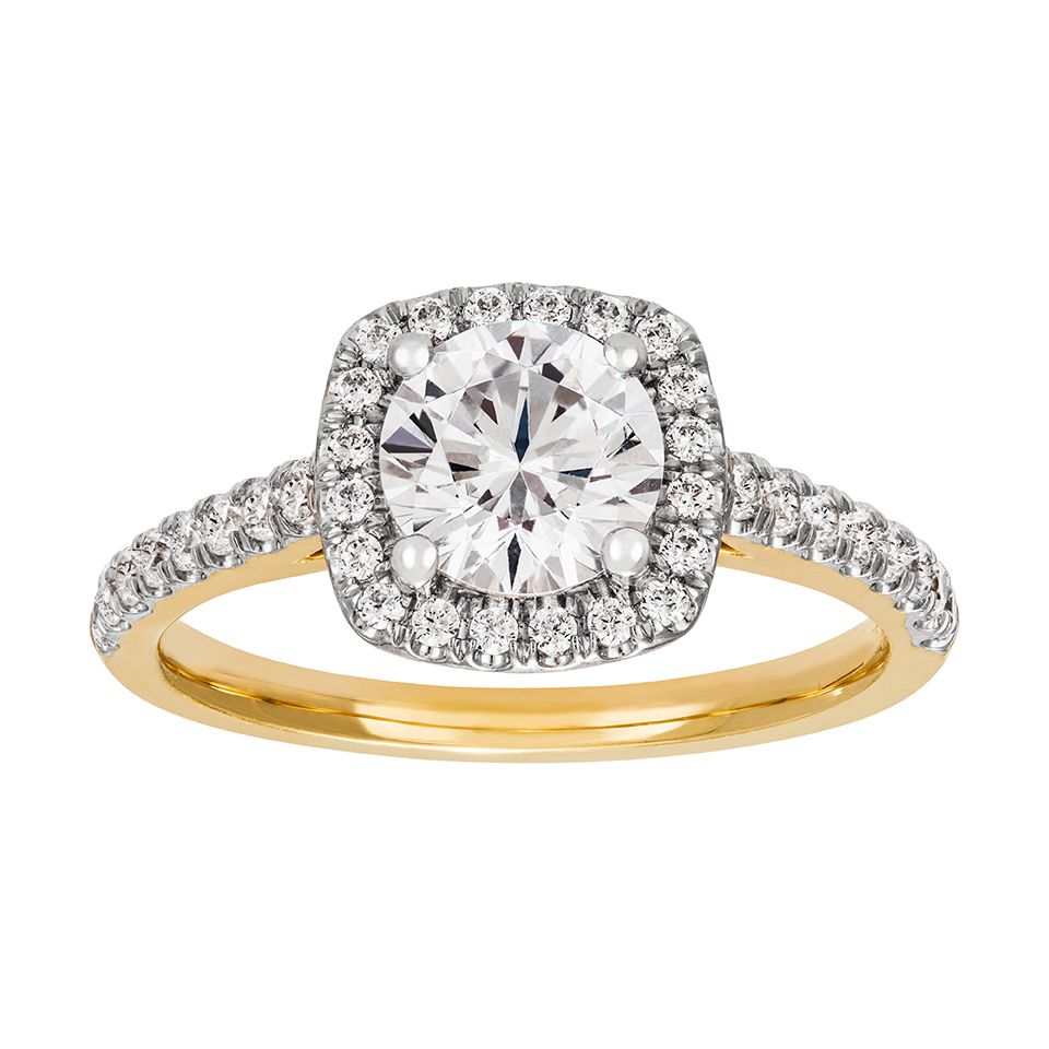Diamantring i 18K guld, 17.0